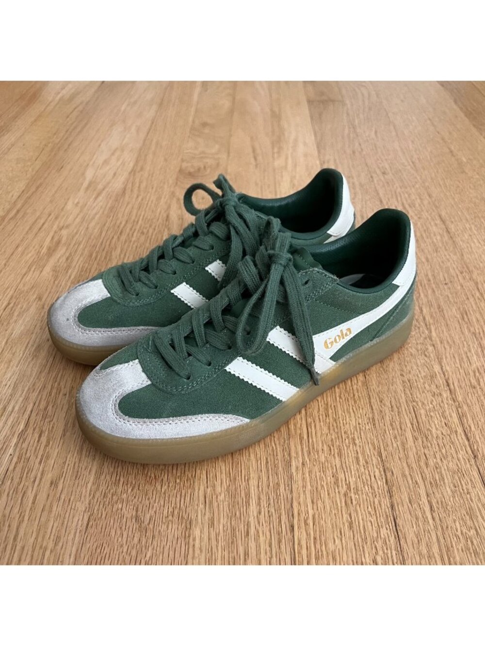 Gola Viper Green Suede Leather Low Top Sneakers Women's Size US 6/EU 37